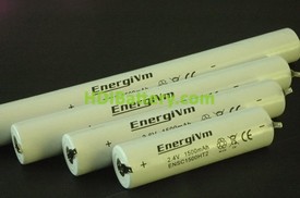 Bateria Luz de Emergencia 2,4V 4.000mAh 123mm Largo x 33,5mm diametro